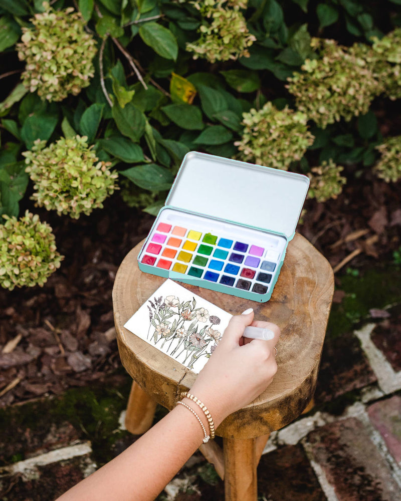 Wildflower Meadow Watercolour Painting Kit