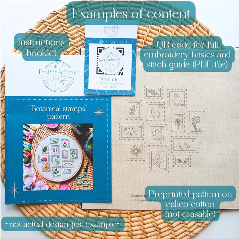 Embroidery fabric pattern - Notions and Potions