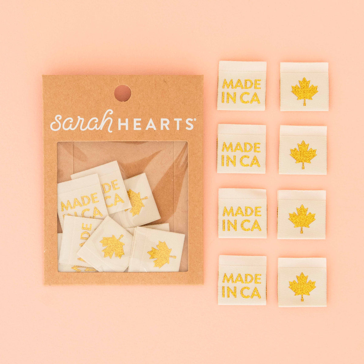 Made in Canada Gold Woven Labels