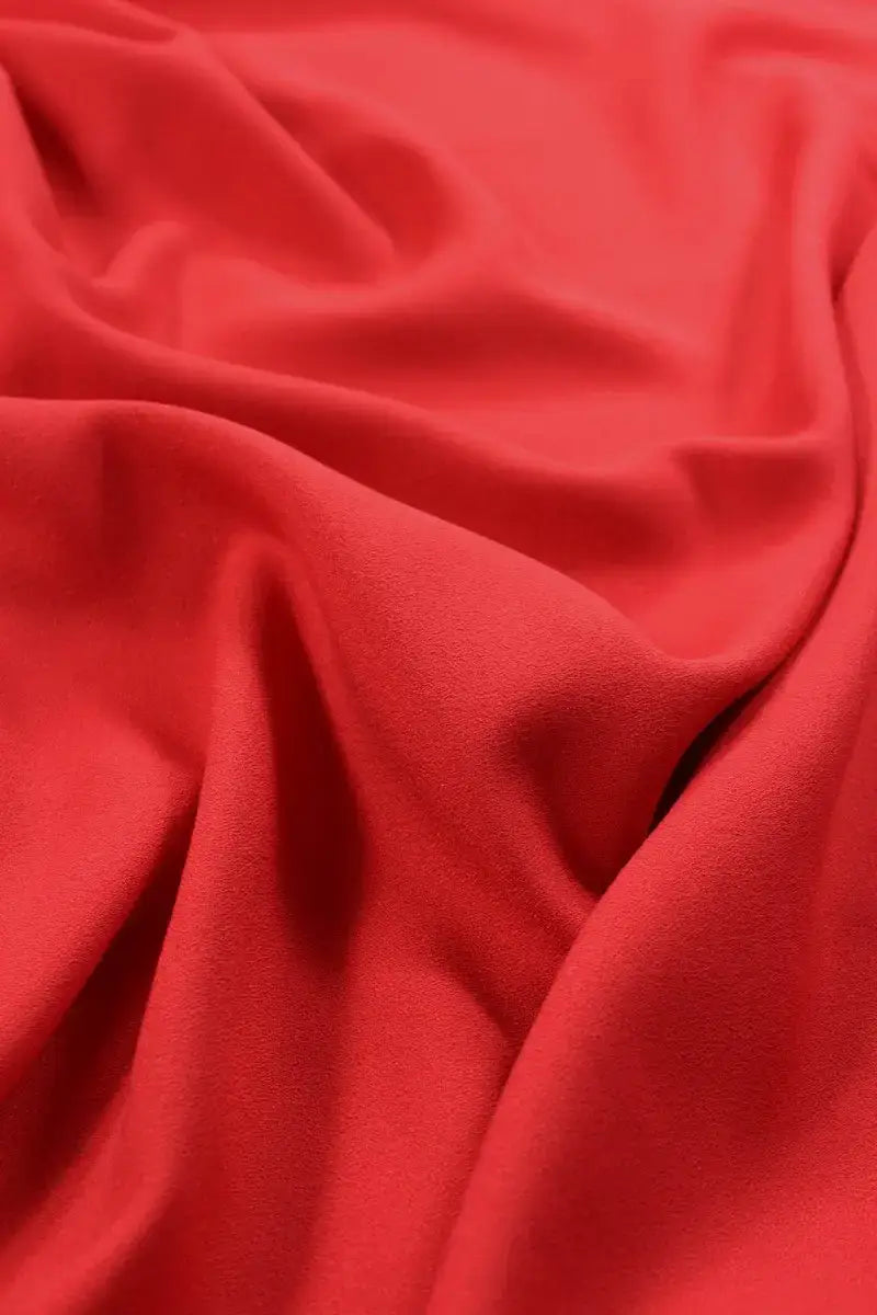 Vermillon Viscose Crepe Fabric by Eglantine et Zoé
