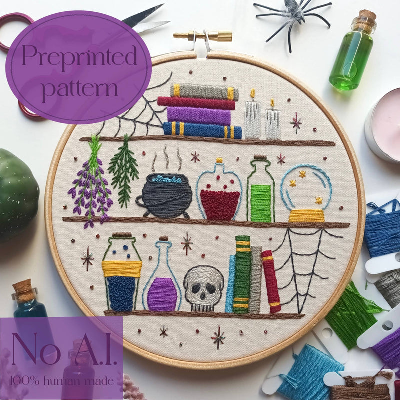 Embroidery fabric pattern - Notions and Potions