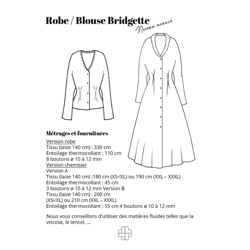 Bridgette dress/blouse by Cousette - Paper Sewing Pattern