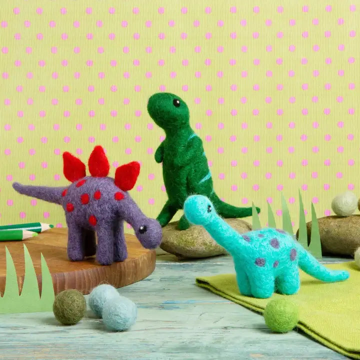 T-Rex Mini Needle Felting Kit | Beginner Craft Kit by Hawthorn Handmade