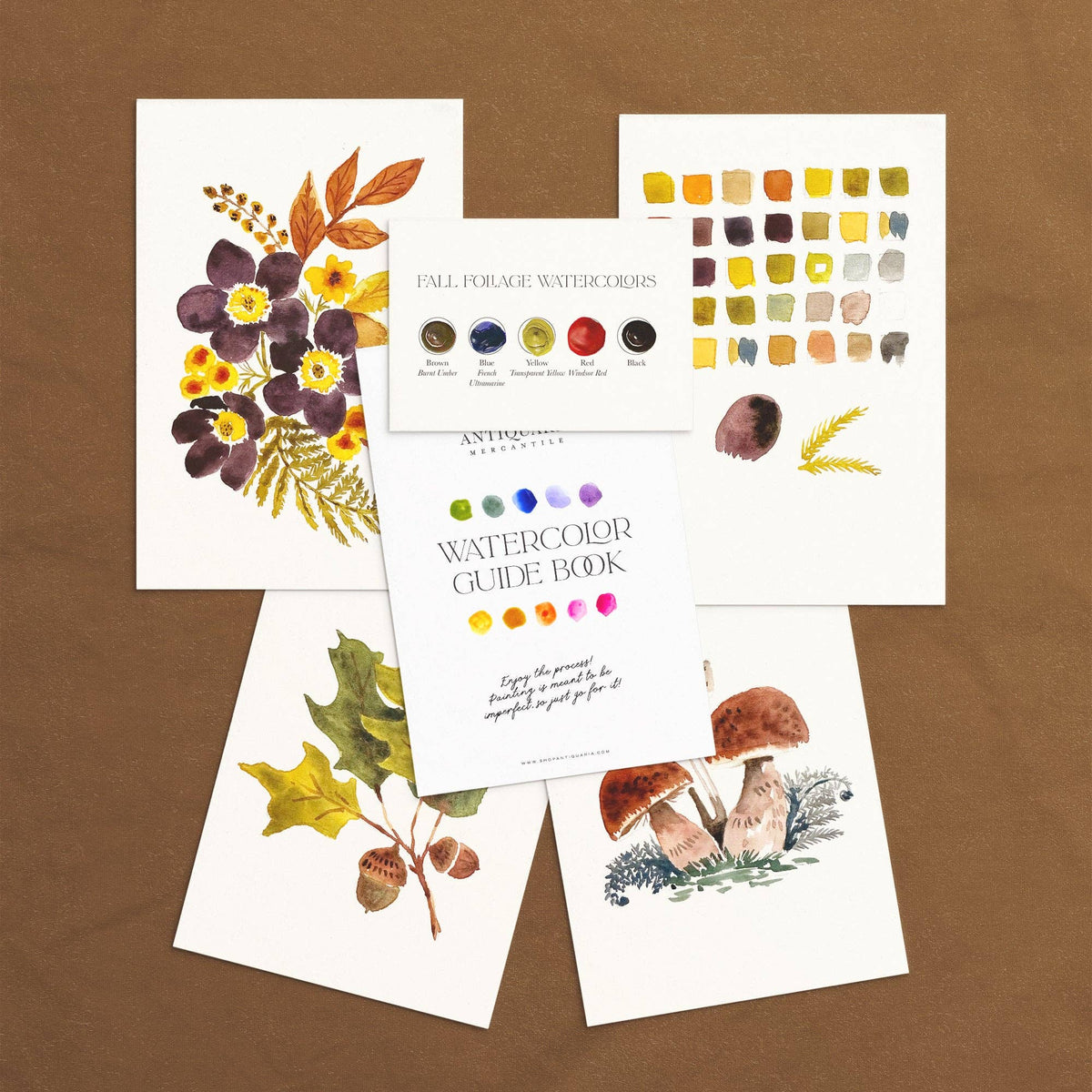 Watercolor Painting Kit : Autumn Botanicals by Antiquaria Mercantile