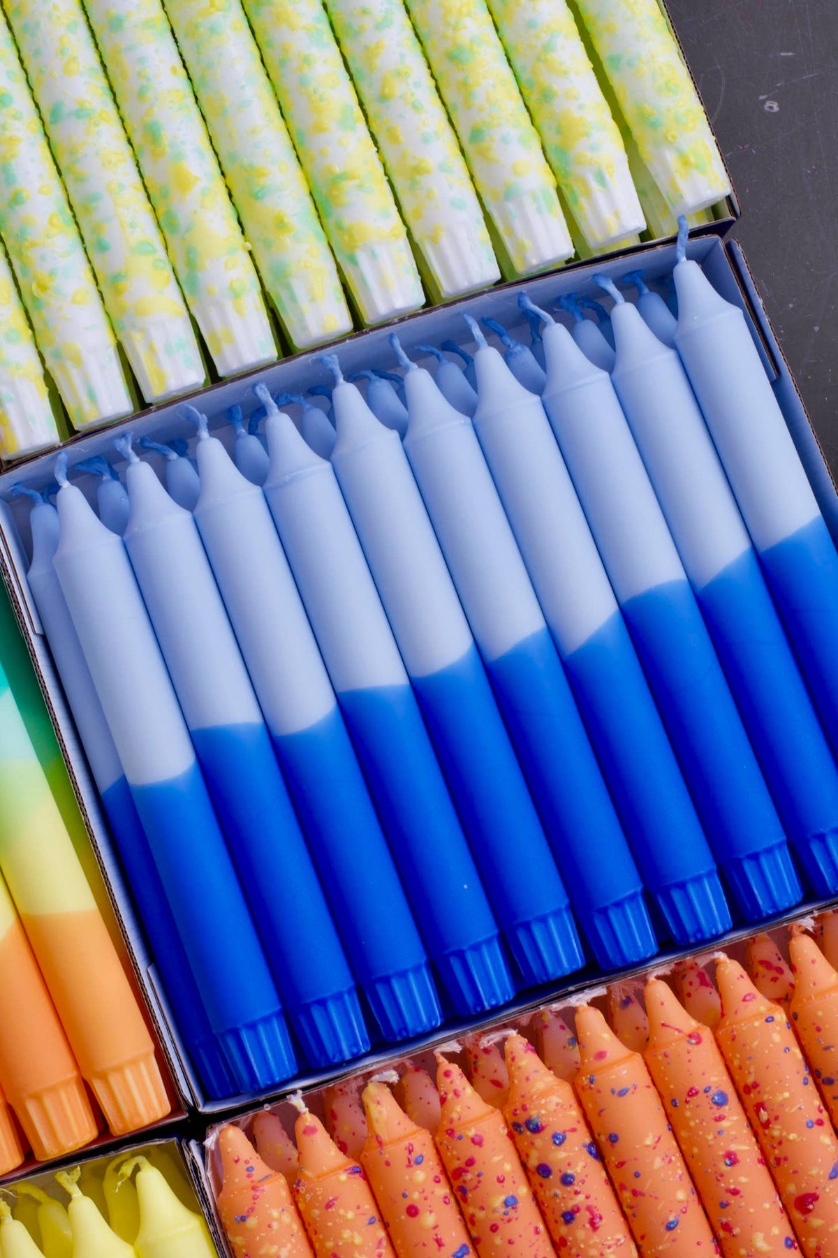 Nordtrice Taper candles- Summer vibes / Dark and Light Blue  