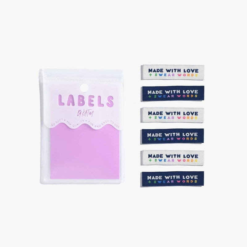 'Made With Love & Swear Words' Woven Sewing Labels