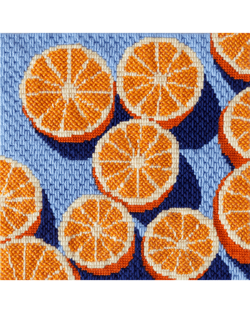 Agrumes Needlepoint Kit | DIY Embroidery by Ana Popescu