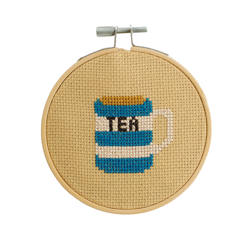 Tea Cross Stitch Kit by Cotton Clara