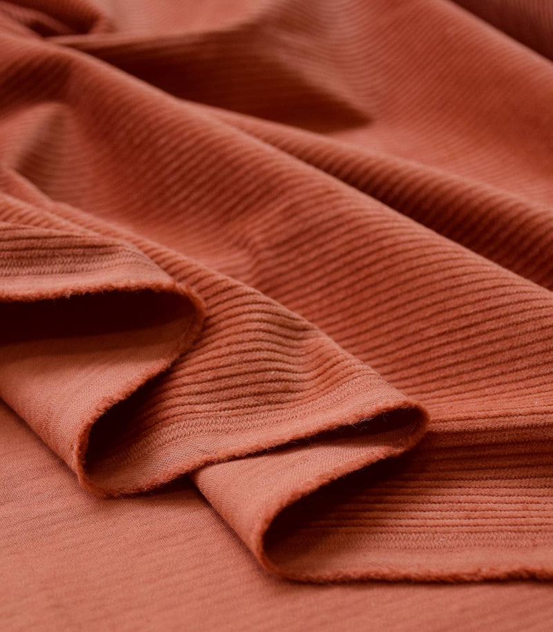 Soft Velvet Fabric in Brandy by Cousette
