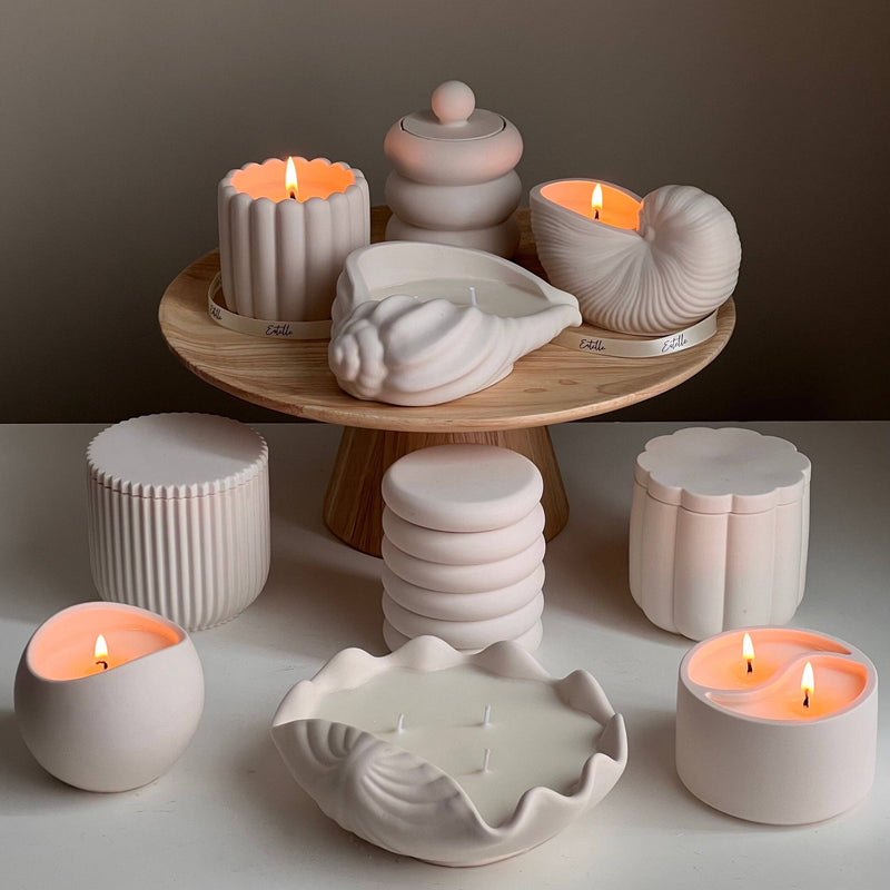 Sea Shell Container Soy Wax Candle by Estelle Studio