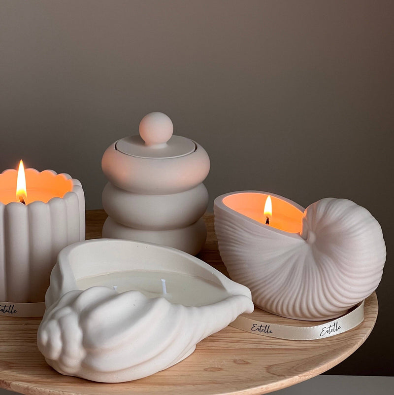 Sea Shell Container Soy Wax Candle by Estelle Studio