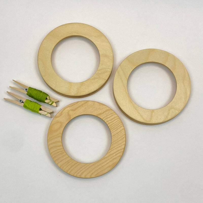 Circular Modern Embroidery Hoop Frame for 5" Hoops in Natural by Modern Hoopla