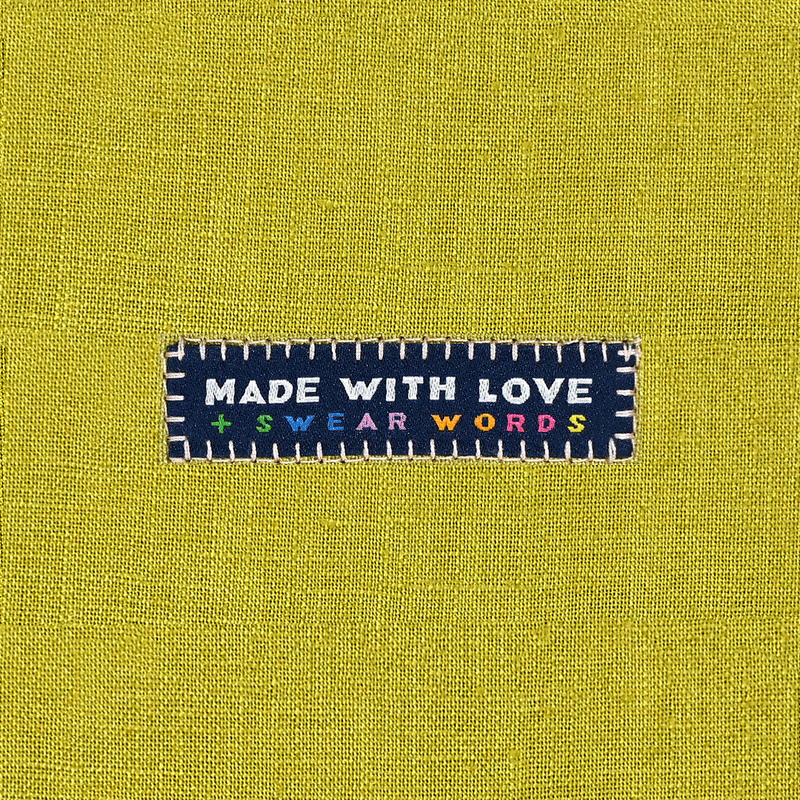 'Made With Love & Swear Words' Woven Sewing Labels