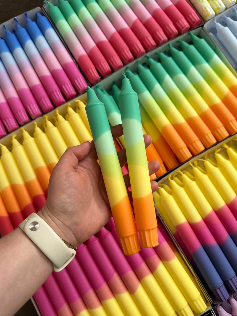 Nordtrice Taper candles- Summer vibes / Passion Fruit Colours