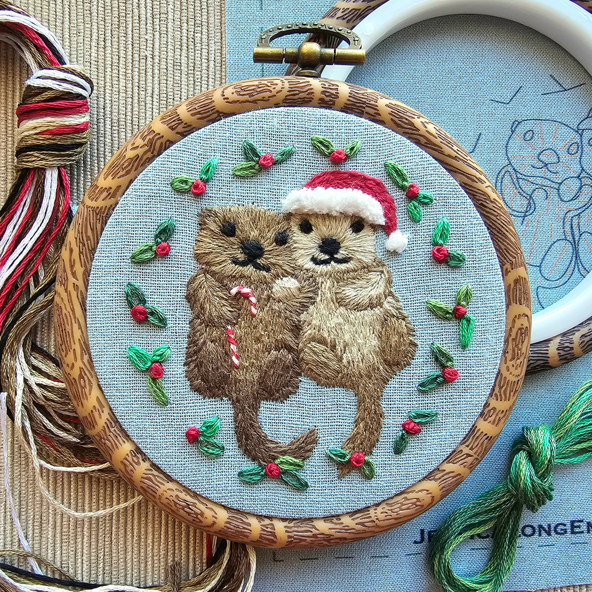 Otterly Adorable Ornament Embroidery Kit