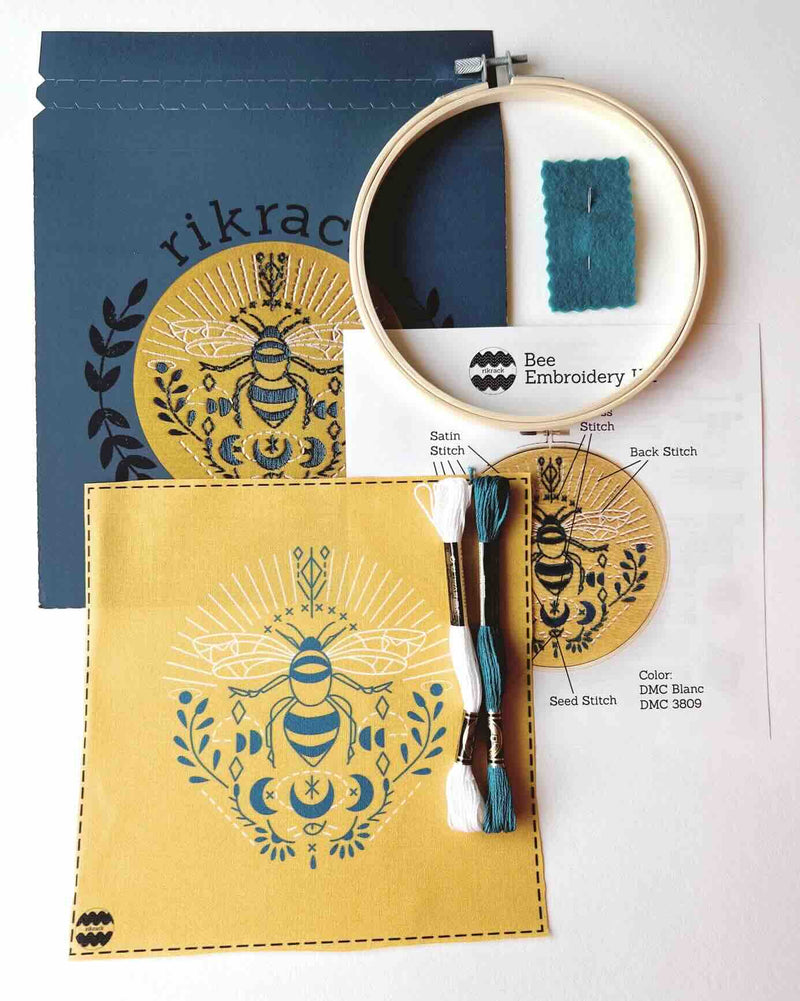 Bee Embroidery Kit by Rikrack