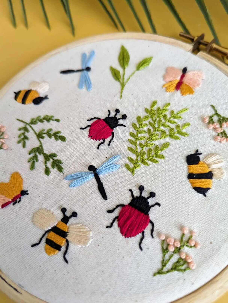 Bugs Embroidery Kit by Nabeela Rumi
