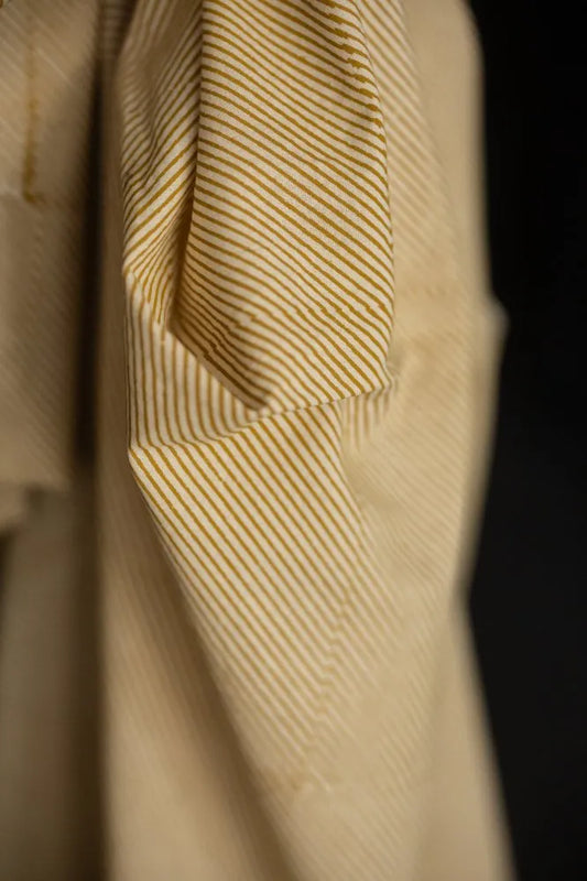 Sandcastle Stripe Indian Block Cotton Print by Merchant and Mills