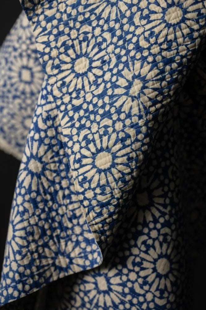 Papercut Blue Quilt Indian Cotton