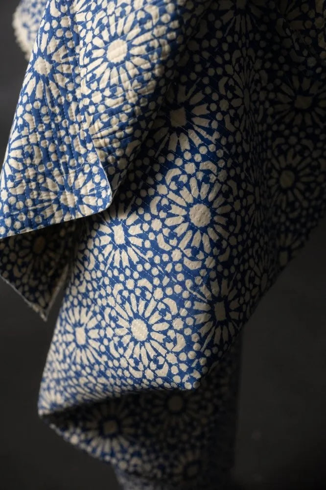 Papercut Blue Quilt Indian Cotton