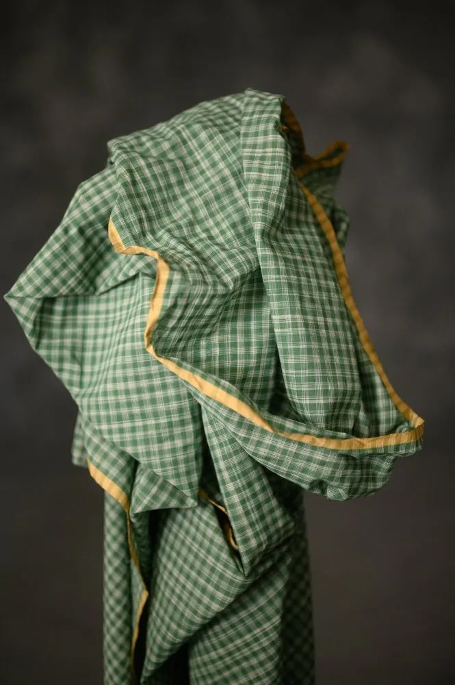 Rooster Tail Handwoven Cotton Check