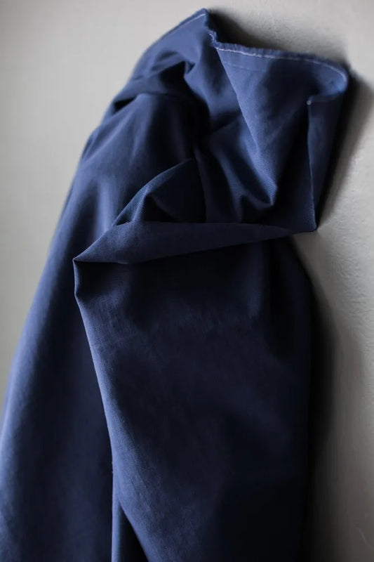 Noah Navy Organic Sanded Cotton Twill by Merchant and Mills