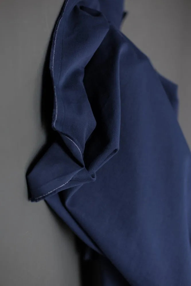 Noah Navy Organic Sanded Cotton Twill by Merchant and Mills