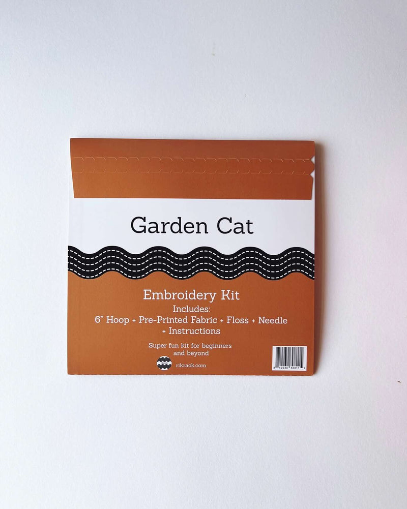 Garden Cat Embroidery Kit by Rikrack