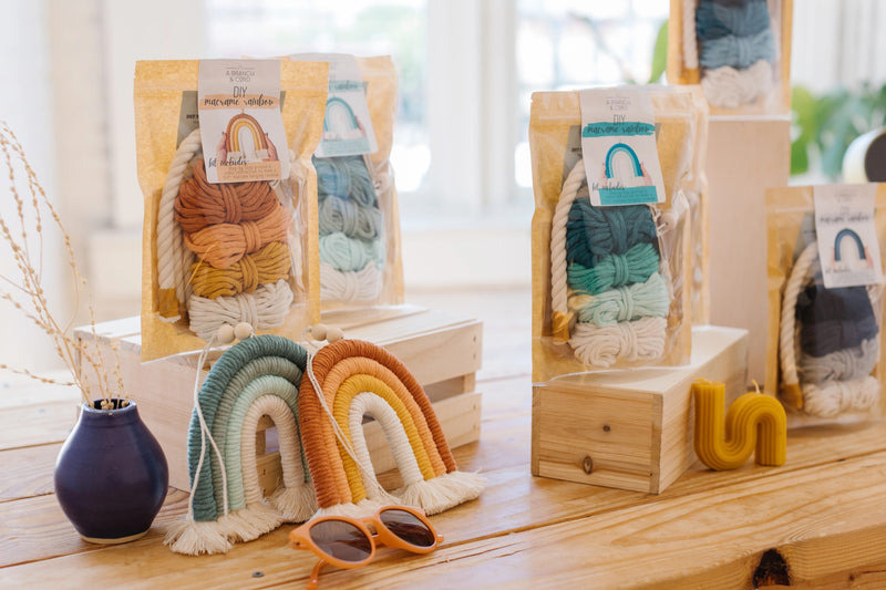 DIY Macrame Rainbow Kit by A Branch & Cord