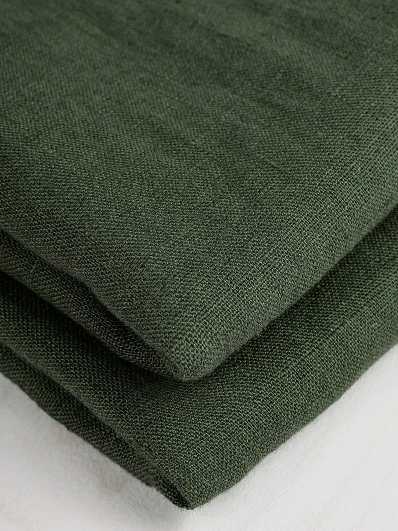 Midweight European Linen - Hunter Green