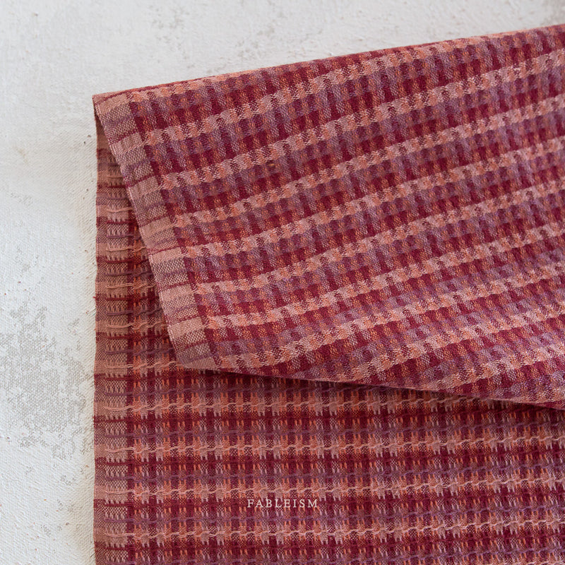 Golden Hour Tweed Weave in Rosebed