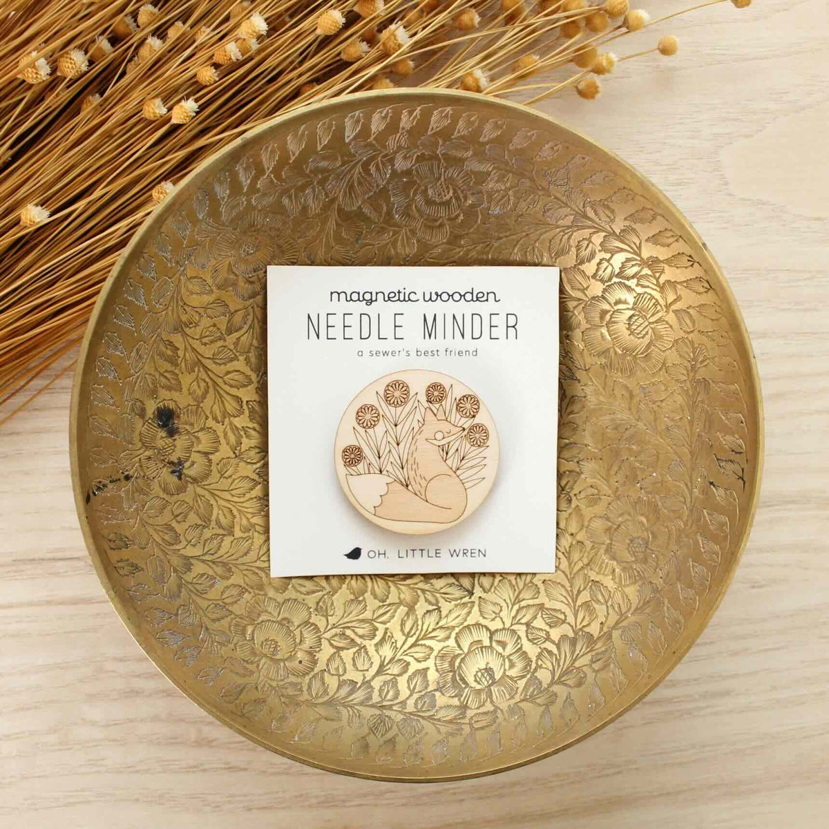 Forest Fox Wooden Needle Minder by oh, little wren