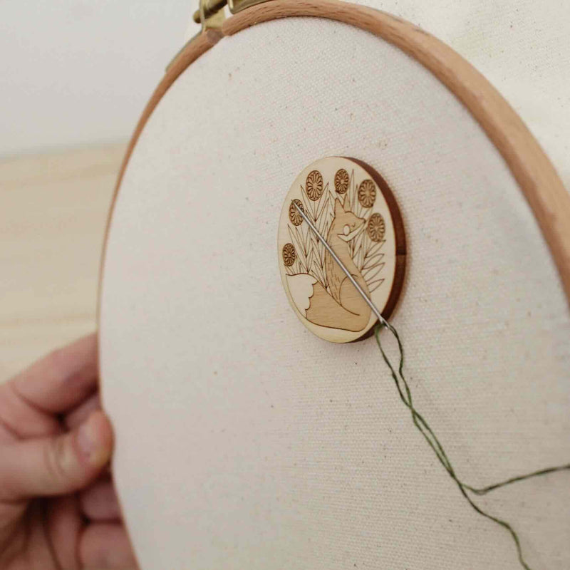 Forest Fox Wooden Needle Minder by oh, little wren