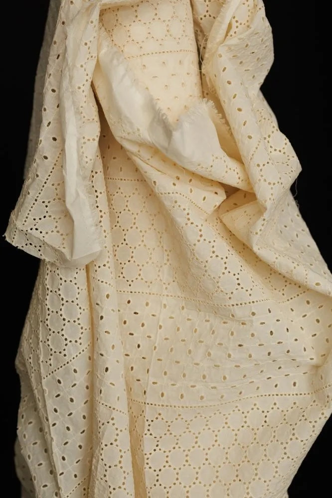 Ecru Eyelet Indian Cotton by Merchant & Mills