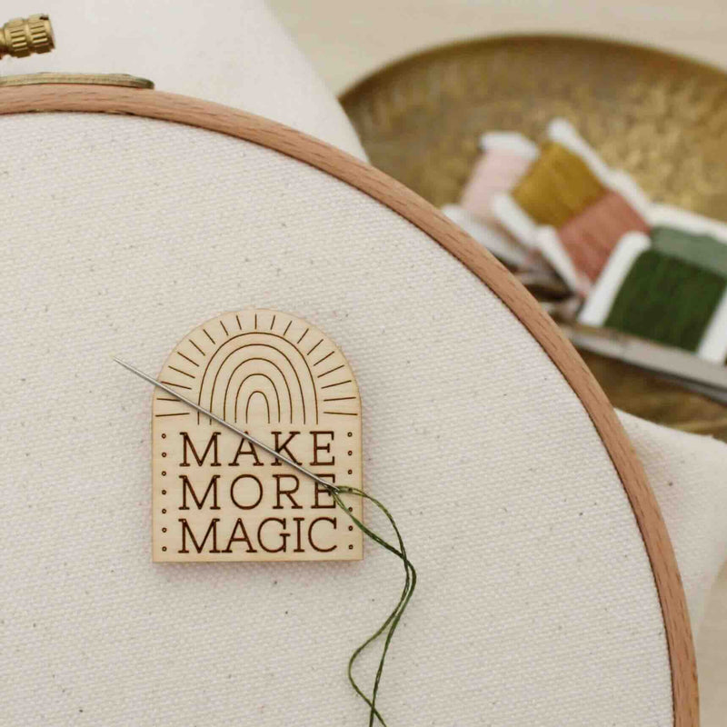 Make More Magic Wooden Needle Minder by oh, little wren