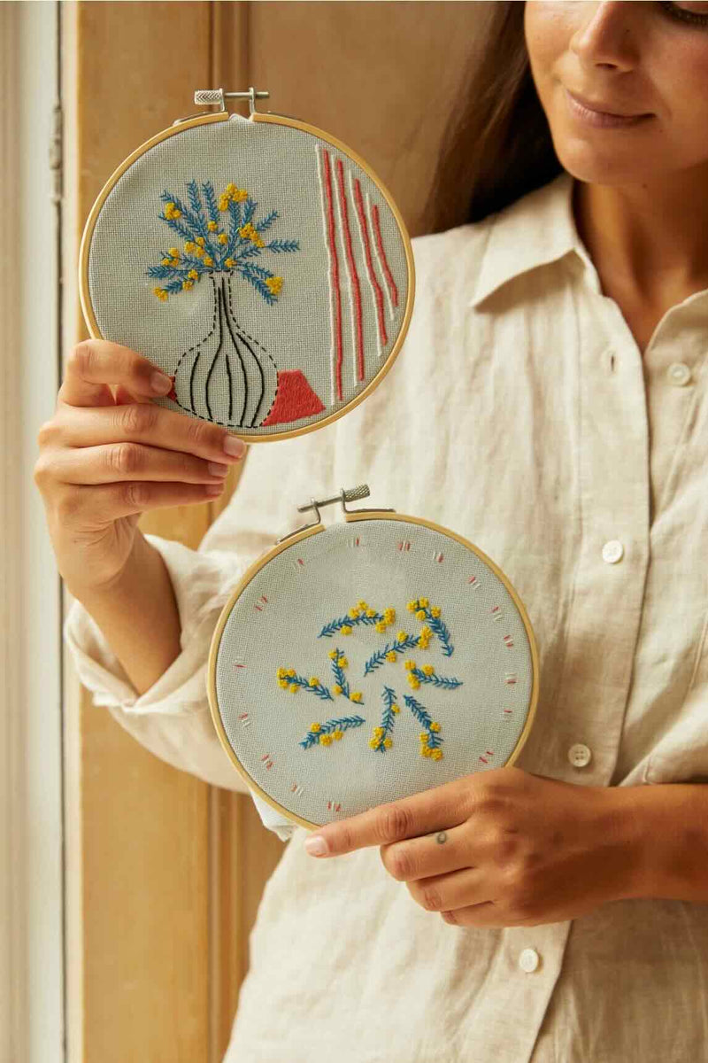 The Mellow Mimosa Embroidery Duo Kit
