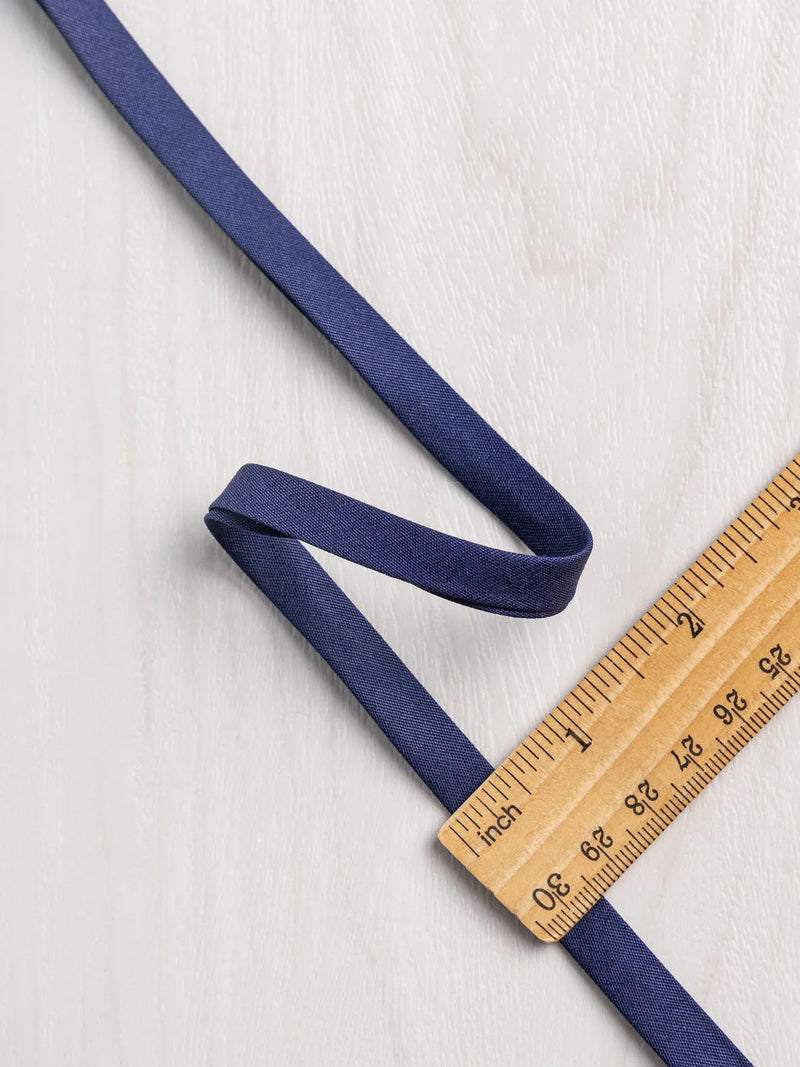 Double-Fold Cotton Poplin Bias Tape - 10 mm (3/8") wide