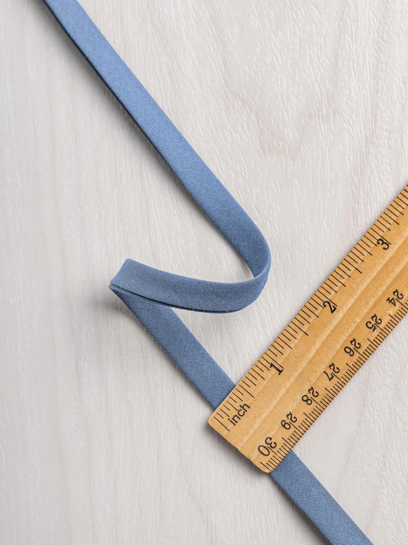 Double-Fold Cotton Poplin Bias Tape - 10 mm (3/8") wide