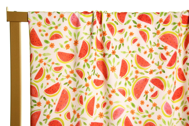 White Viscose with Watermelons by Atelier Jupe