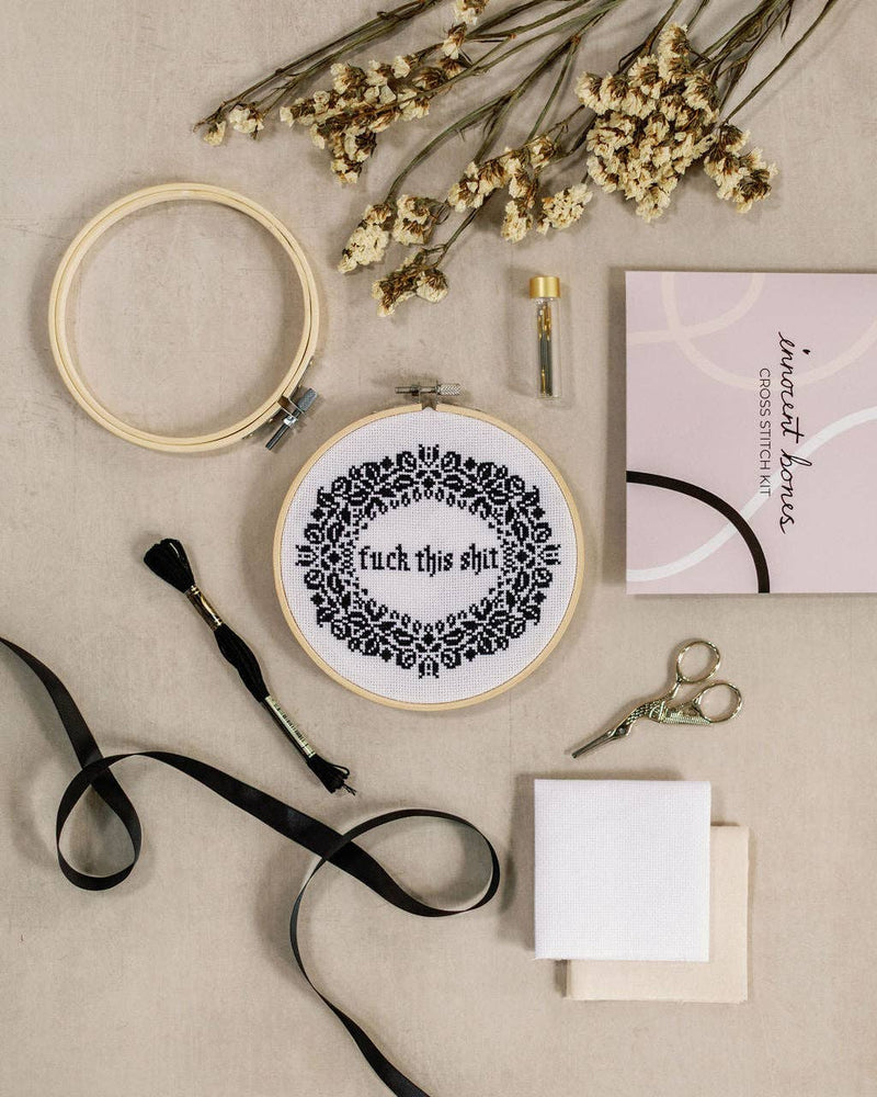 'Fuck This Shit' Cross Stitch Kit