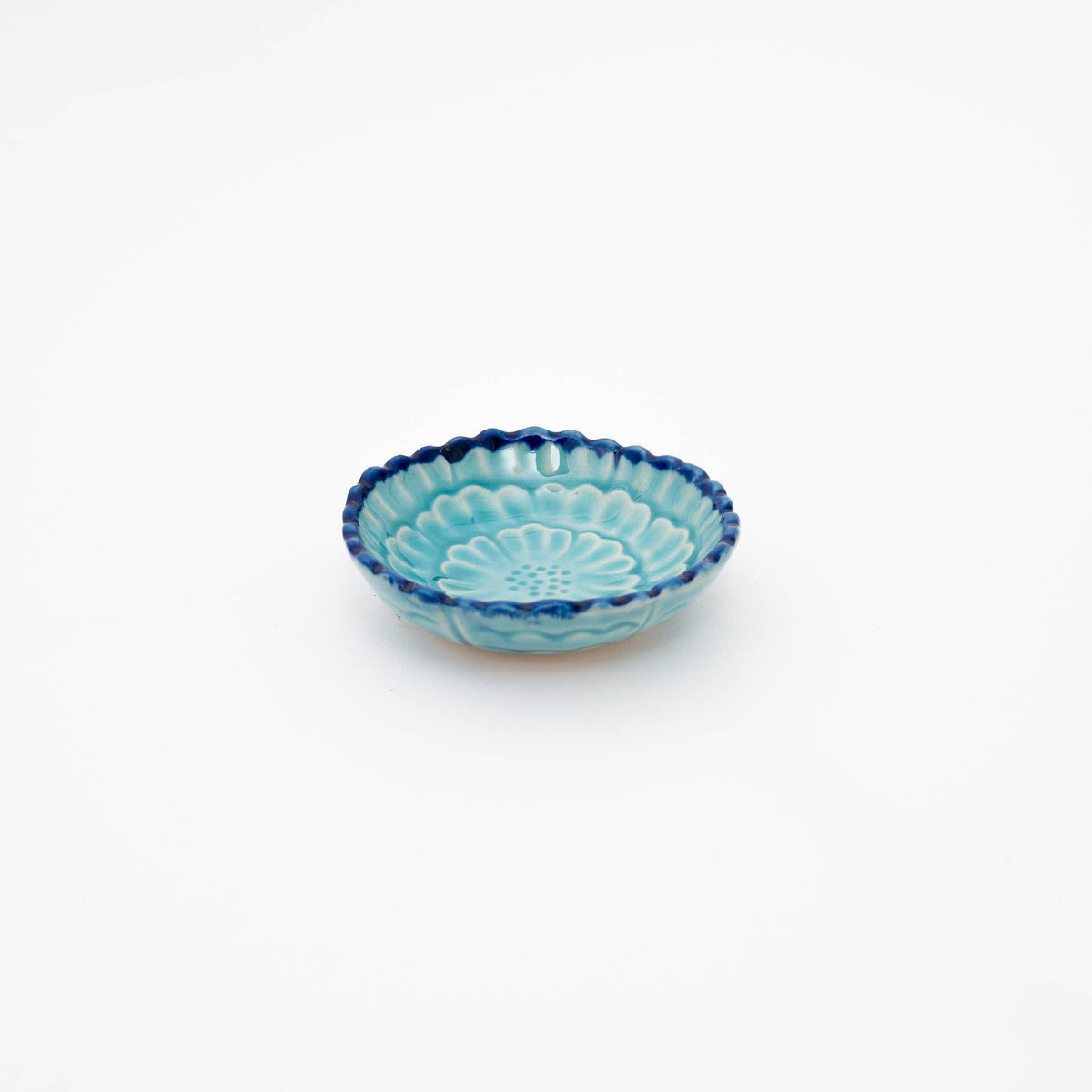 Handmade Blue Floral Mini Dish