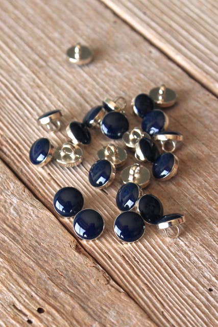 Navy Blue Chic Button by Eglantine et Zoé