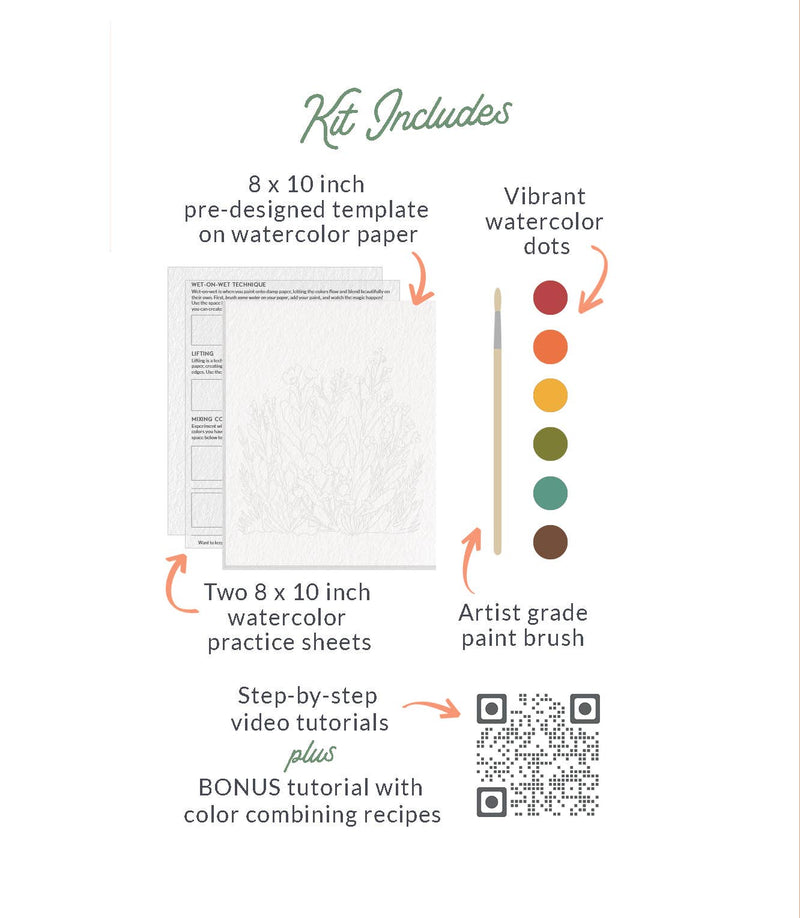 All-In-One Beginner Watercolour Kit - Butterflies