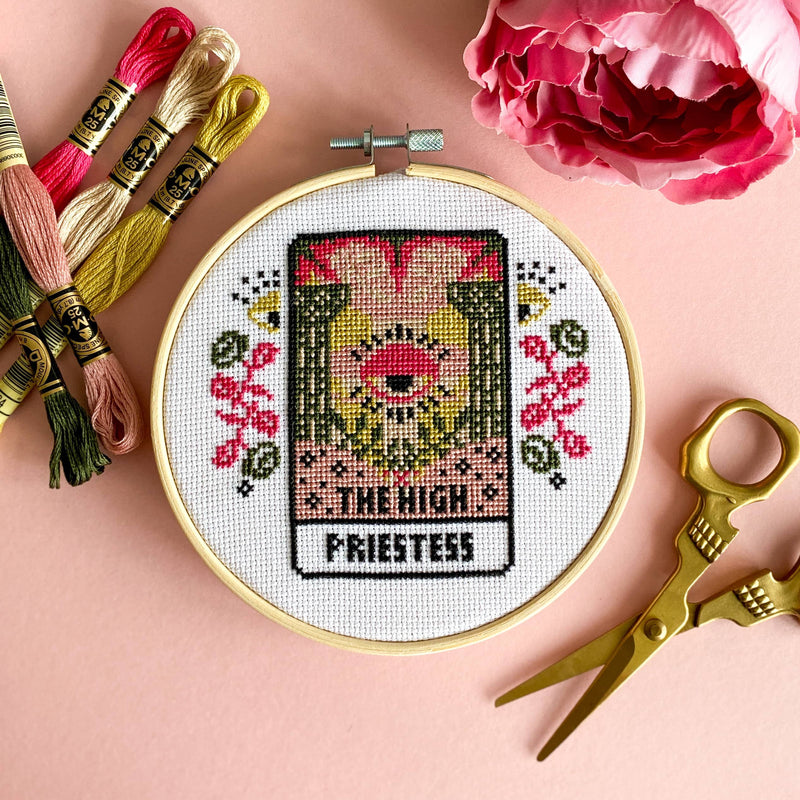 The High Priestess Tarot Card Cross Stitch Kit