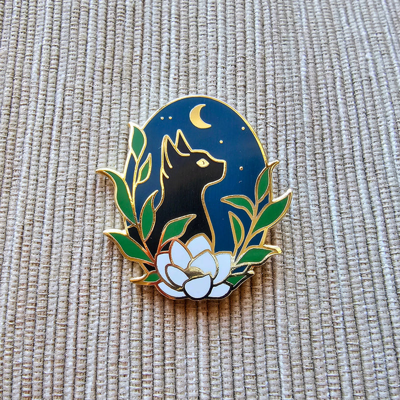 Black Cat Enamel Needle Minder