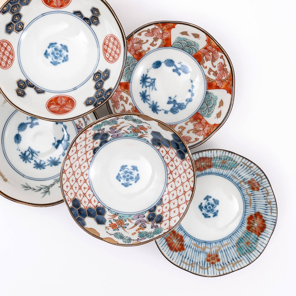 Somenishiki-Koimari Side Dish Bowl Set 5Pcs