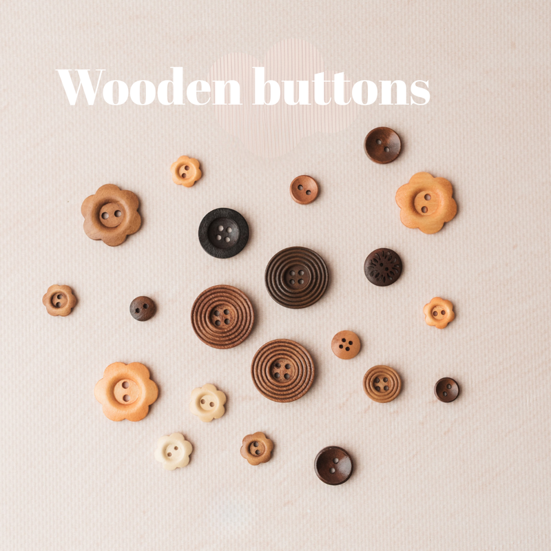 Wooden buttons 15mm