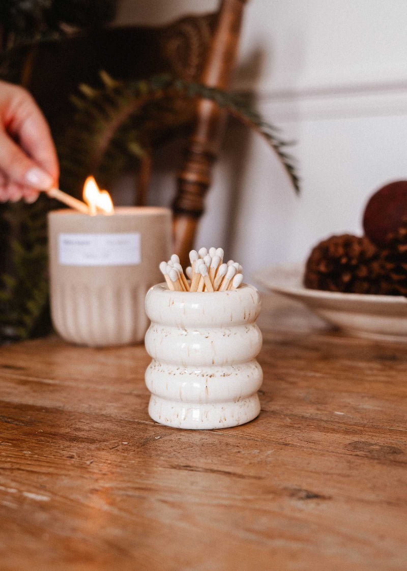 Ceramic match pot