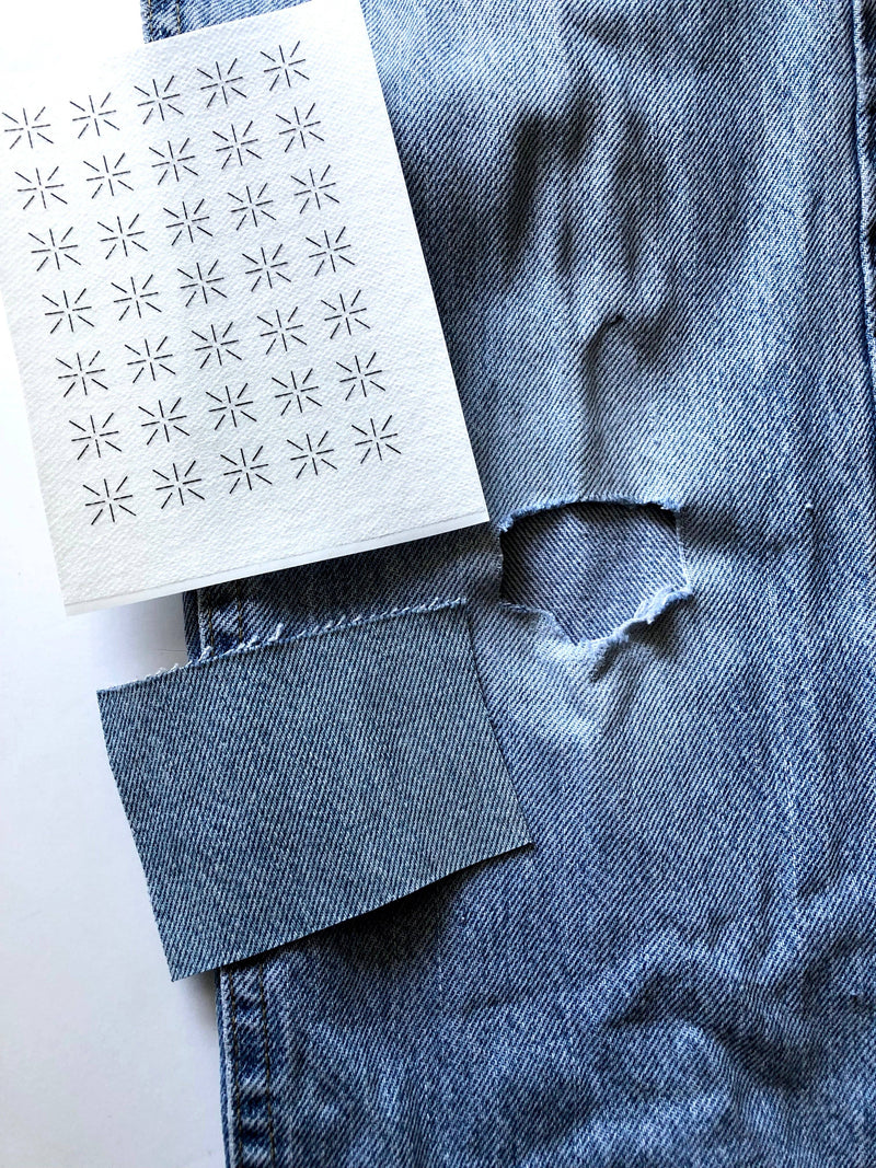 Washable Mending Patterns #1 Blue