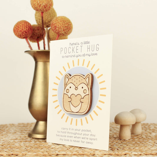 Wooden Pocket Hug – Fox